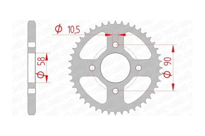 Couronne AFAM acier standard 10236 - 428