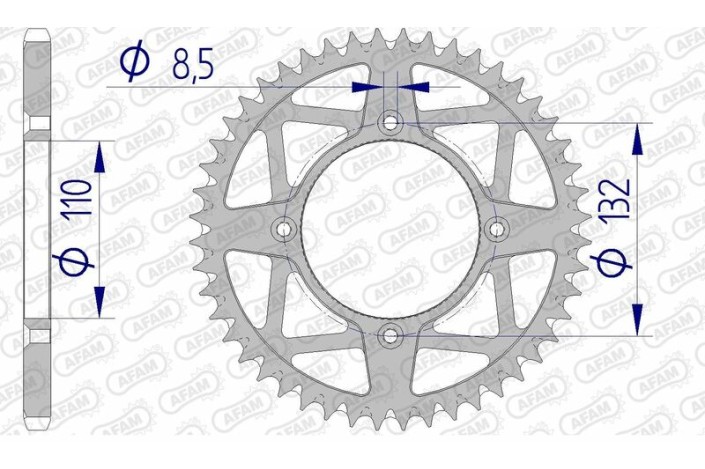 Couronne AFAM aluminium Ultra-Light anti-boue 72306 - 520