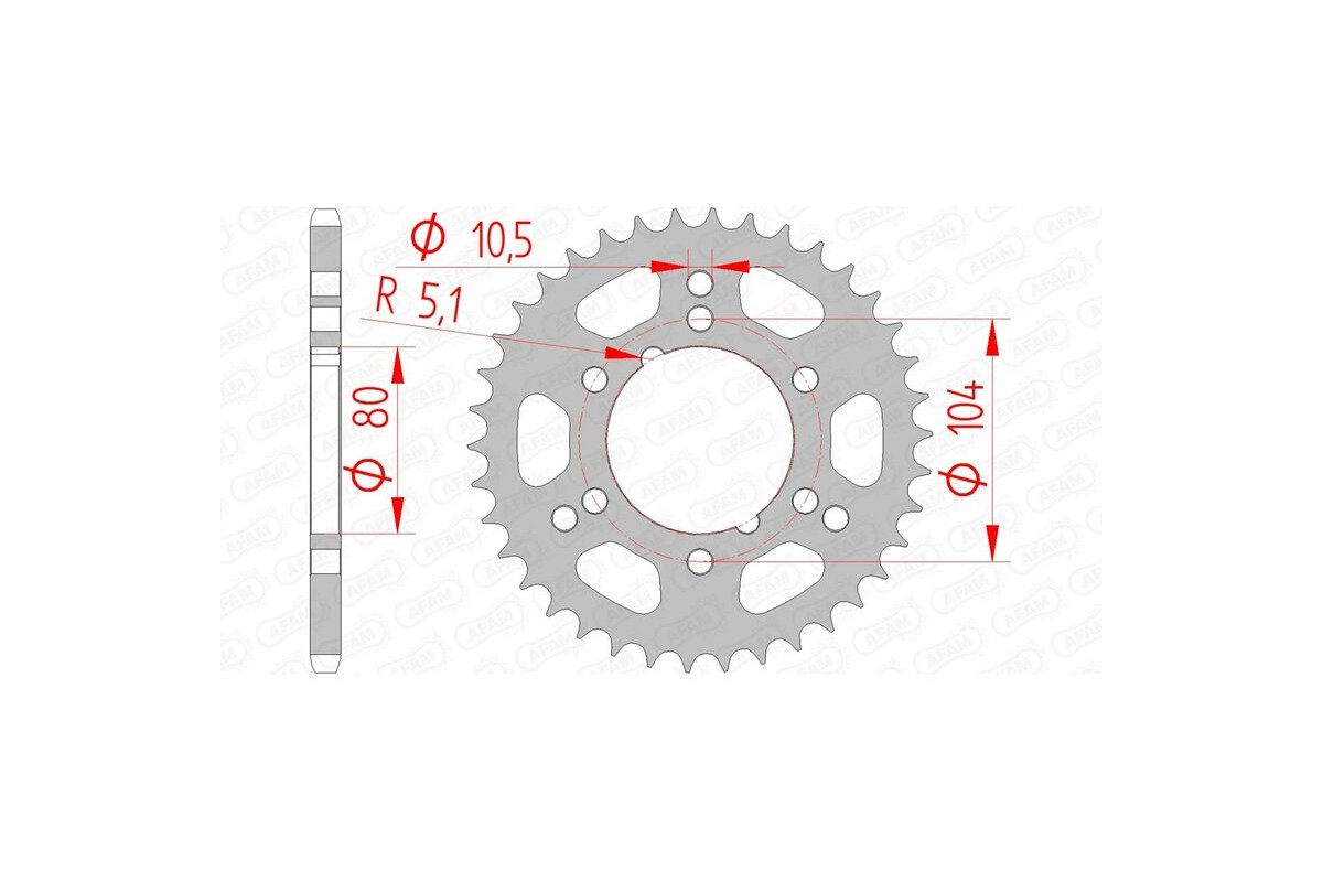 Couronne AFAM acier standard 98300 - 520