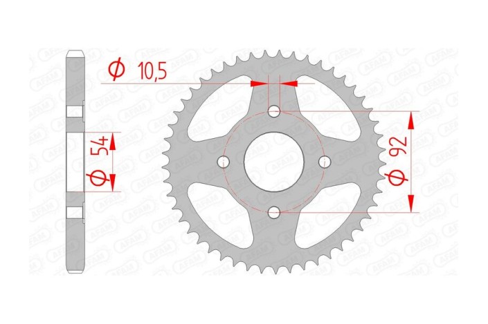 Couronne AFAM acier standard 12202 - 428