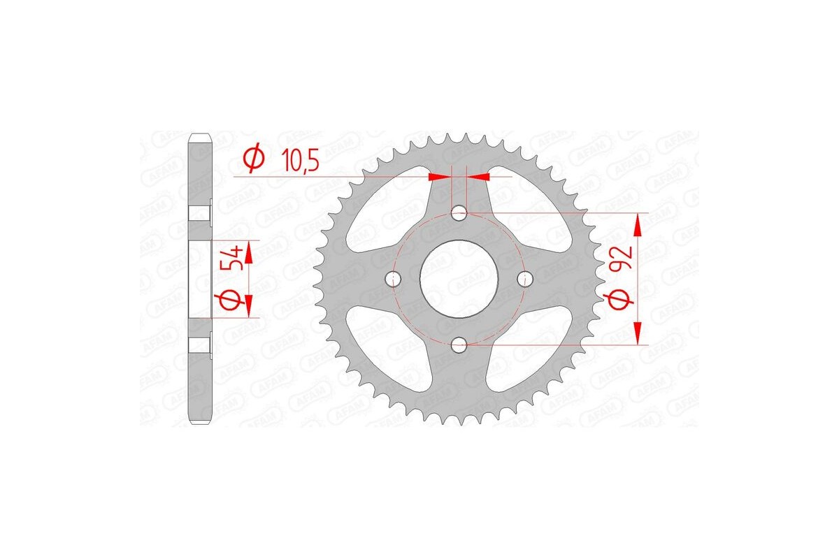 Couronne AFAM acier standard 12202 - 428