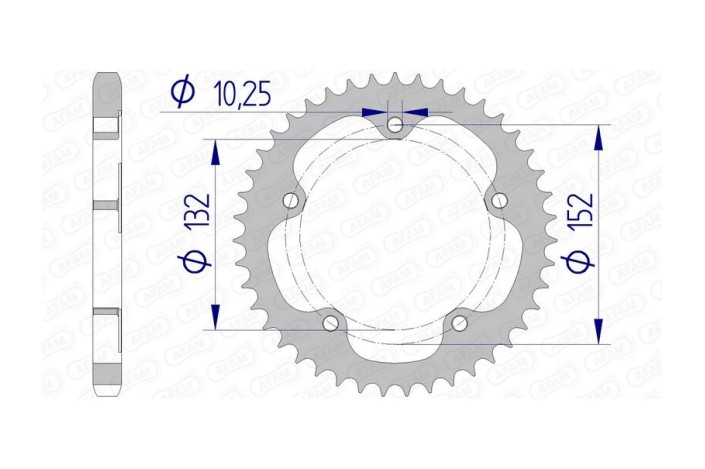 Couronne AFAM aluminium 93836 - 525