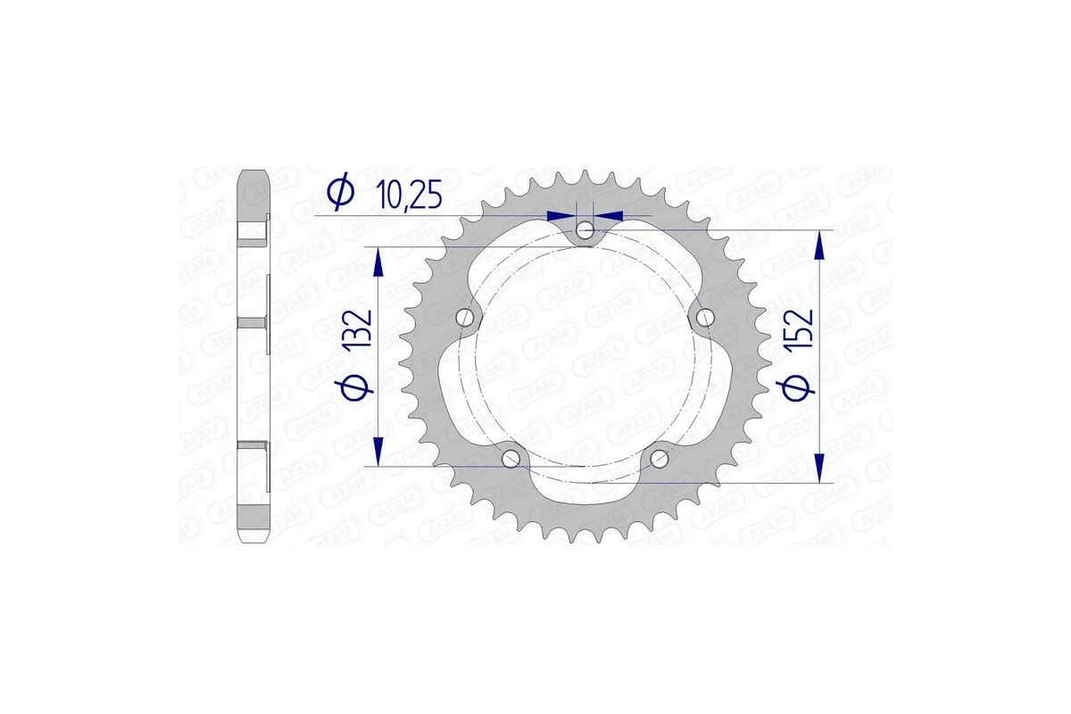 Couronne AFAM aluminium 93836 - 525