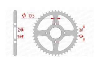 Couronne AFAM acier standard 10221 - 520