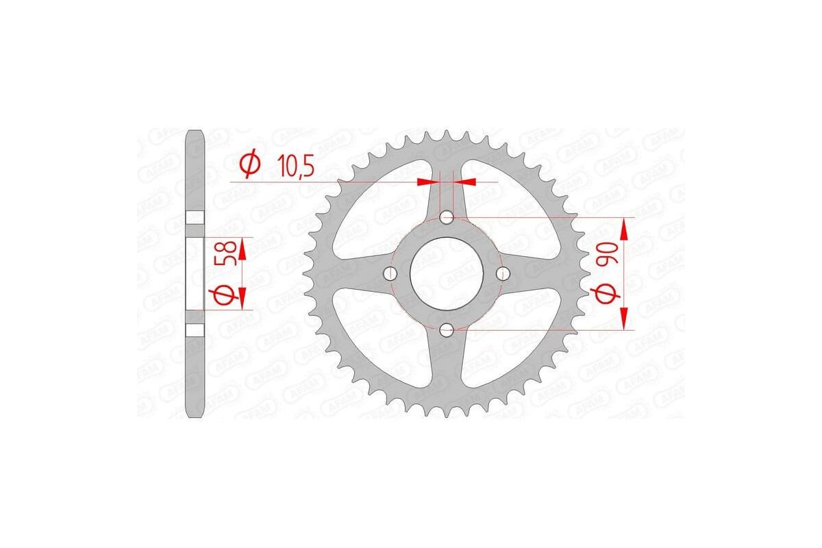 Couronne AFAM acier standard 10221 - 520