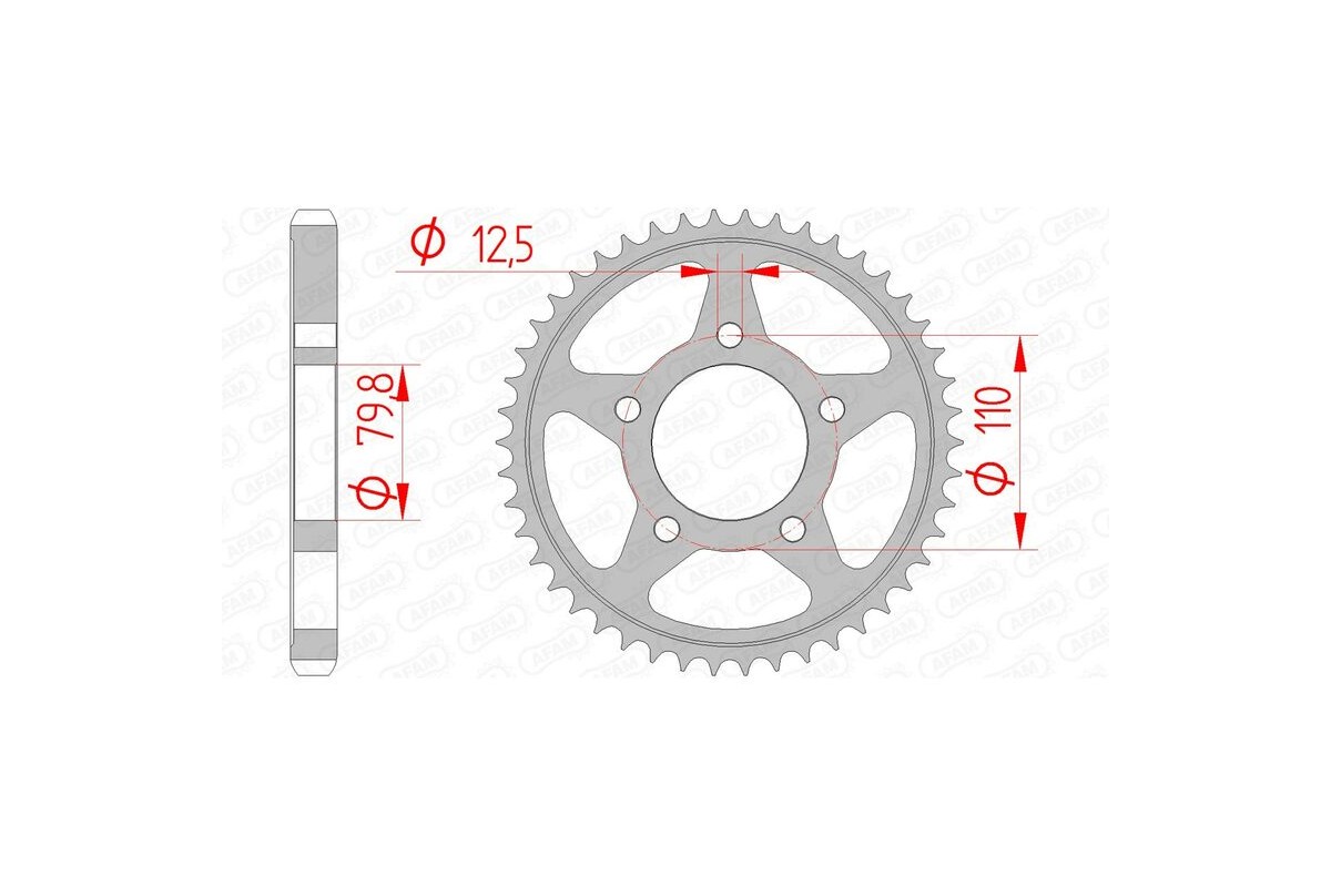 Couronne AFAM acier standard 86600 - 530