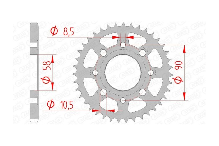 Couronne AFAM acier standard 10201 - 428