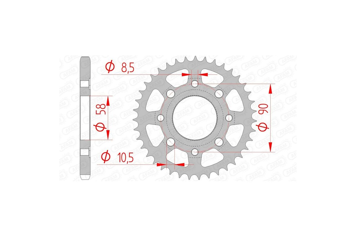 Couronne AFAM acier standard 10201 - 428