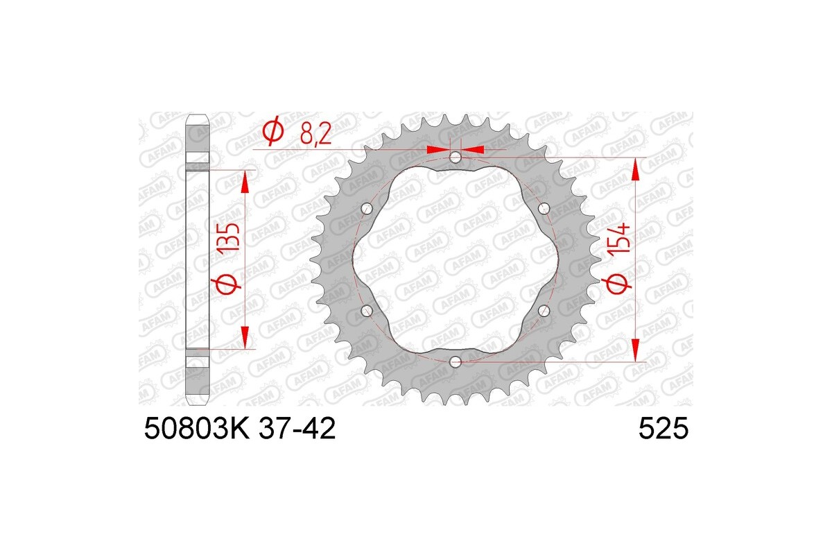 Couronne AFAM acier standard 50803K - 525 - Nécessite un porte couronne AFAM