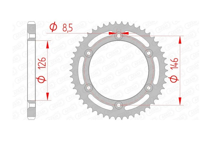 Couronne AFAM acier standard 14207 - 428