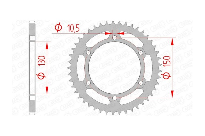 Couronne AFAM acier standard 10501 - 520