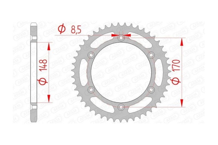 Couronne AFAM acier standard 14501 - 520