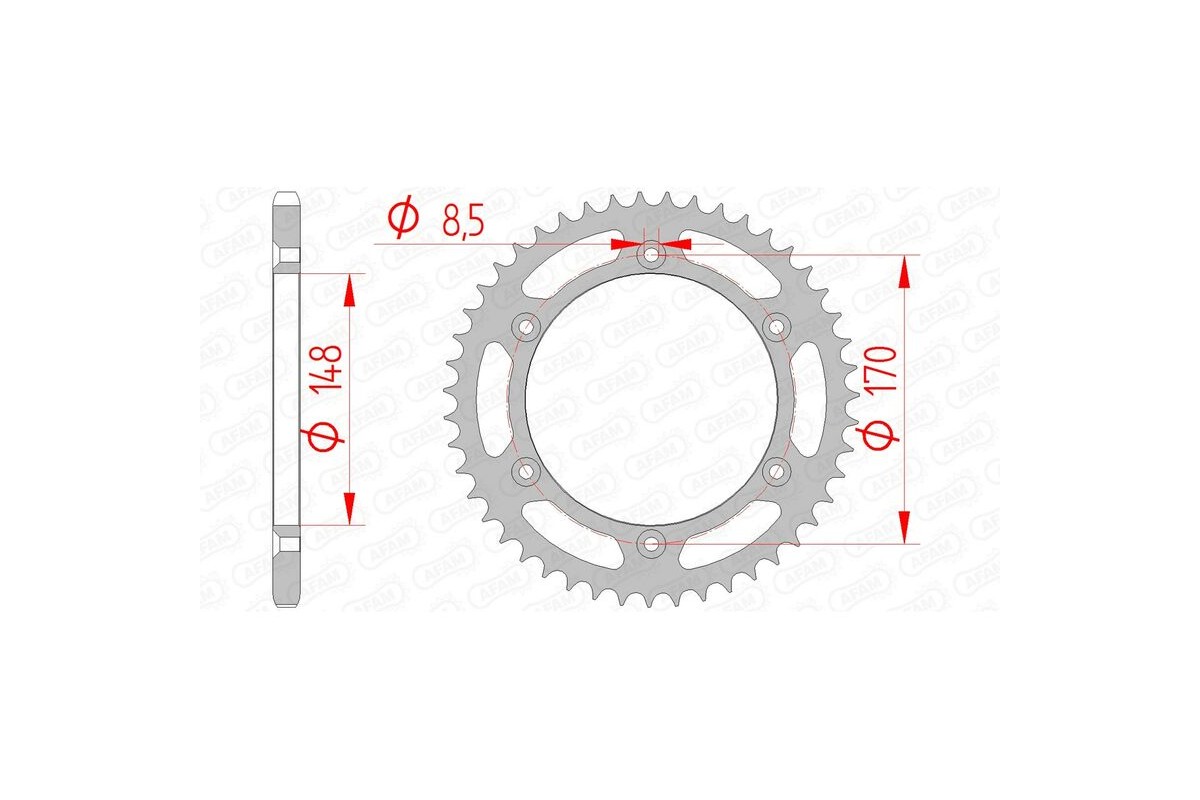 Couronne AFAM acier standard 14501 - 520