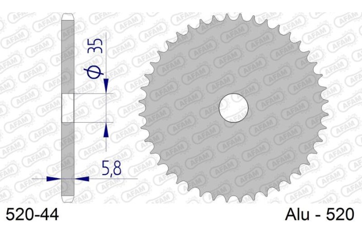 Couronne AFAM aluminium ultra-light anodisé dur 17404 - 520