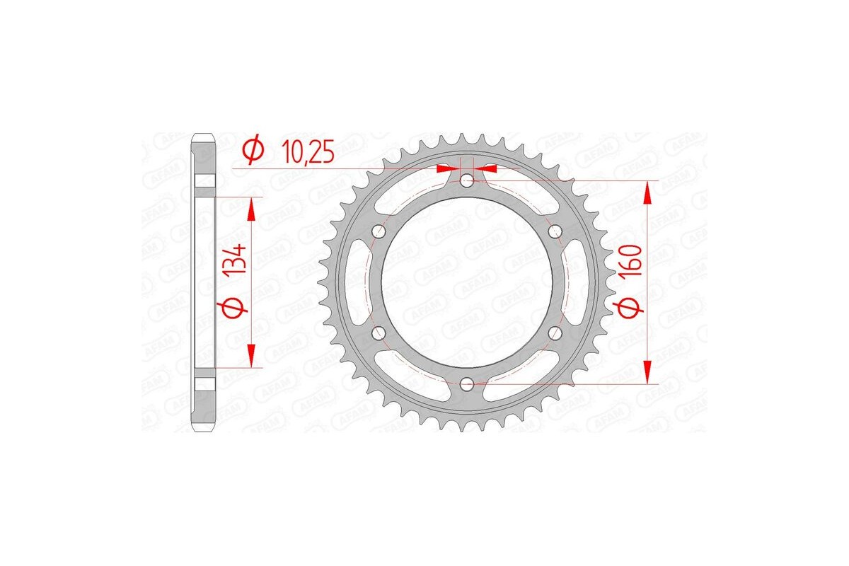 Couronne AFAM acier standard 10617 - 525