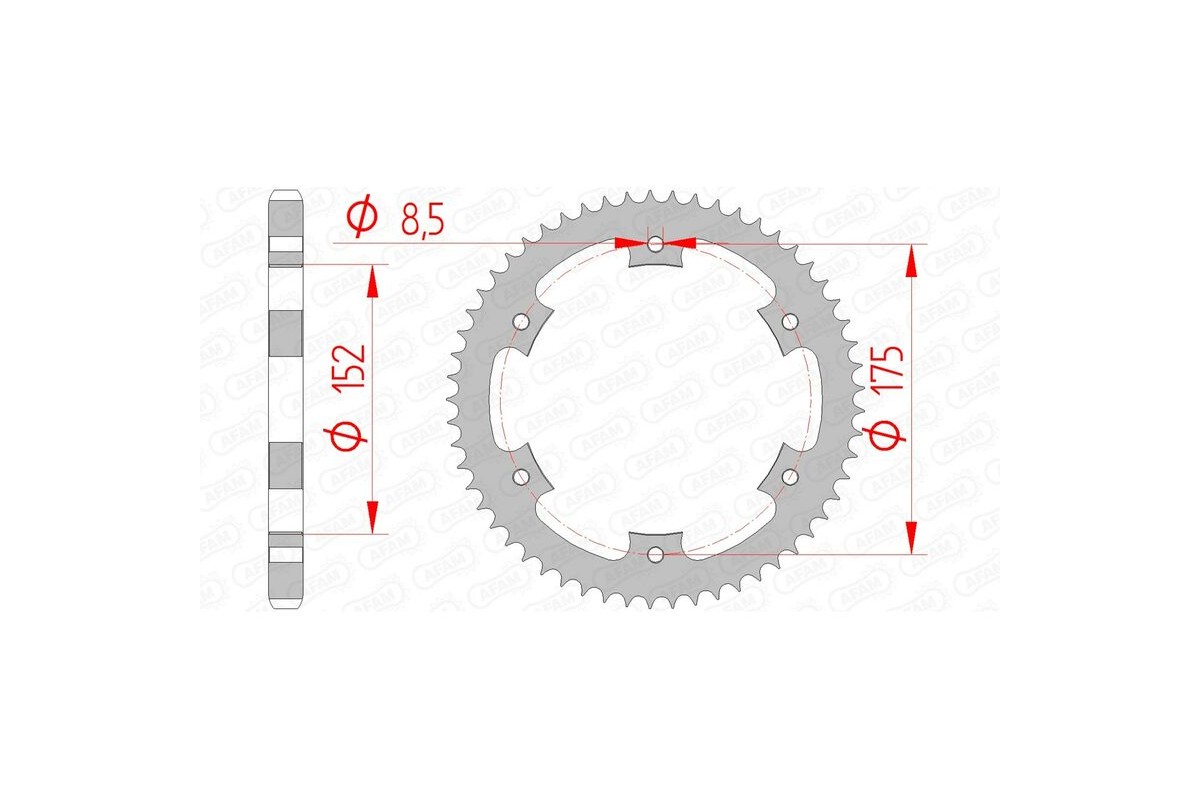 Couronne AFAM acier standard 12207 - 428