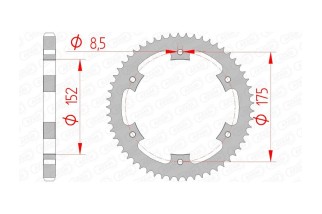 Couronne AFAM acier standard 12207 - 428