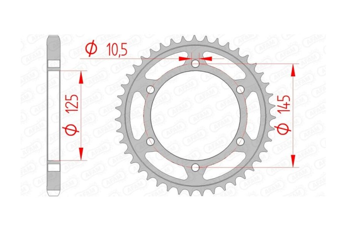Couronne AFAM acier standard 12603 - 525