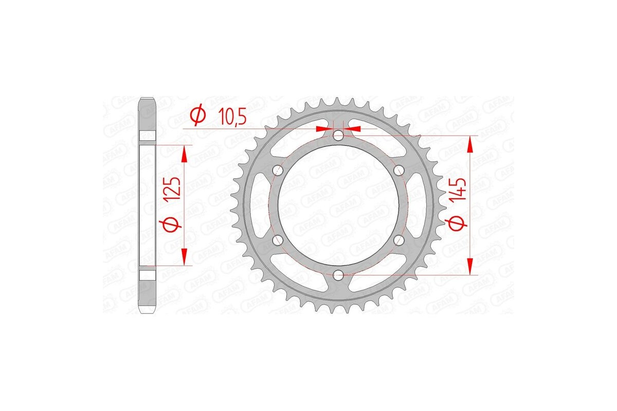 Couronne AFAM acier standard 12603 - 525
