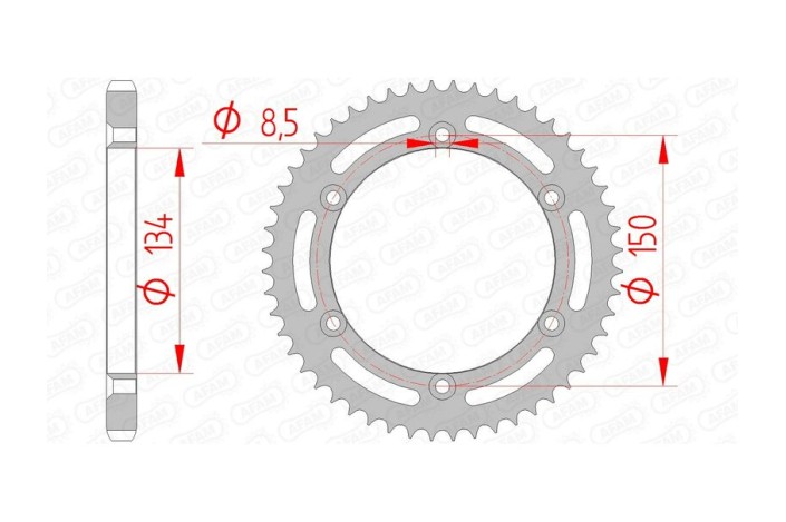 Couronne AFAM acier standard 16207 - 428