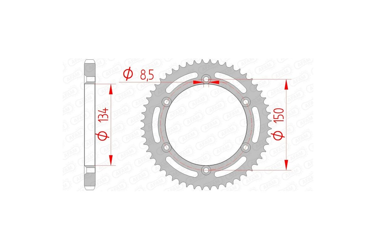 Couronne AFAM acier standard 16207 - 428