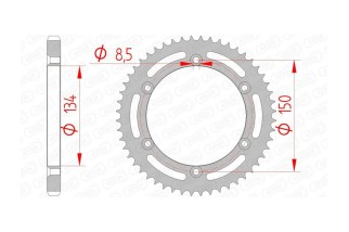 Couronne AFAM acier standard 16207 - 428
