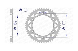 Couronne AFAM aluminium 13508 - 520