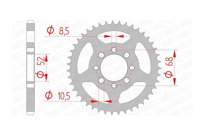 Couronne AFAM acier standard 14101 - 428