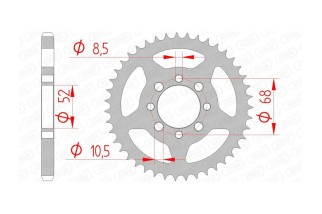 Couronne AFAM acier standard 14101 - 428
