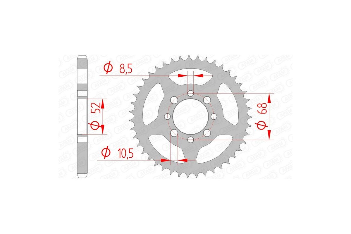 Couronne AFAM acier standard 14101 - 428