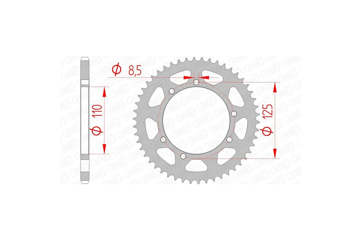 Couronne AFAM acier standard 14109 - 420