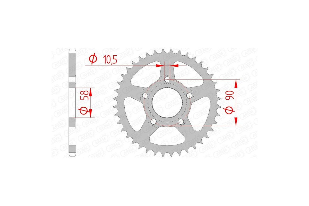 Couronne AFAM acier standard 10215 - 520