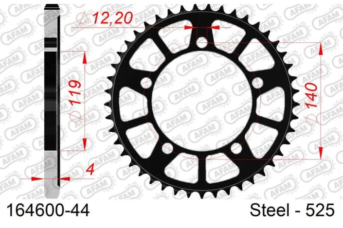 Couronne AFAM acier standard 164600 - 525