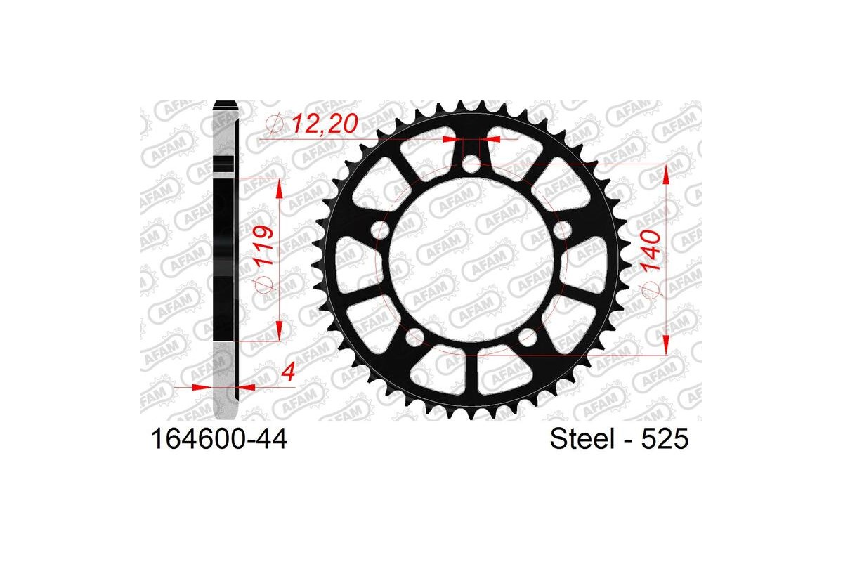 Couronne AFAM acier standard 164600 - 525