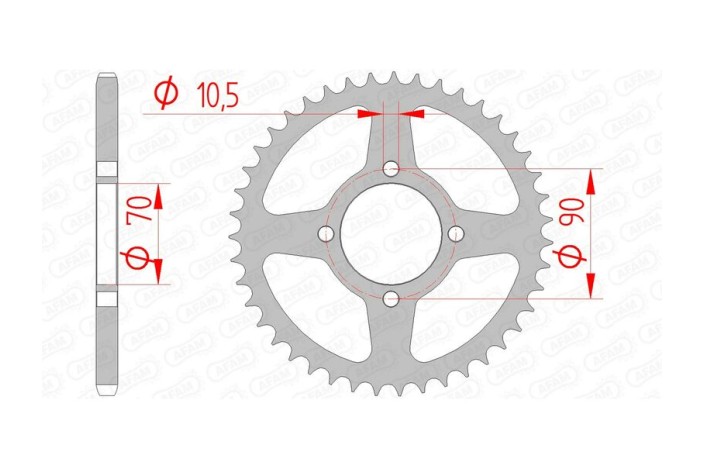 Couronne AFAM acier standard 16310 - 520