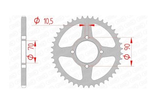 Couronne AFAM acier standard 16310 - 520