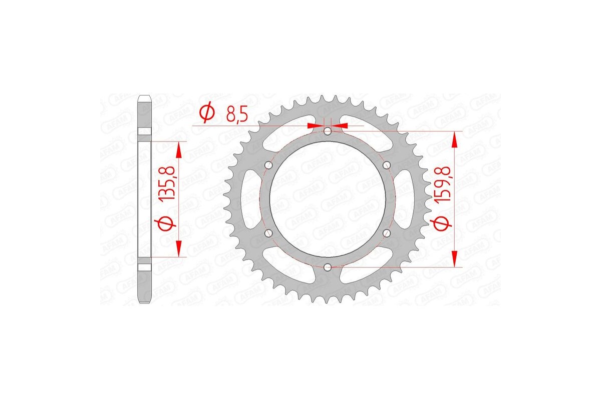 Couronne AFAM acier standard 35304 - 520
