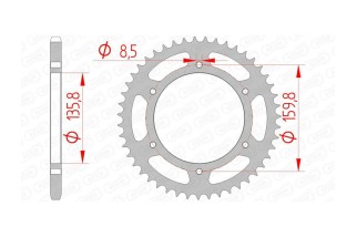 Couronne AFAM acier standard 35304 - 520