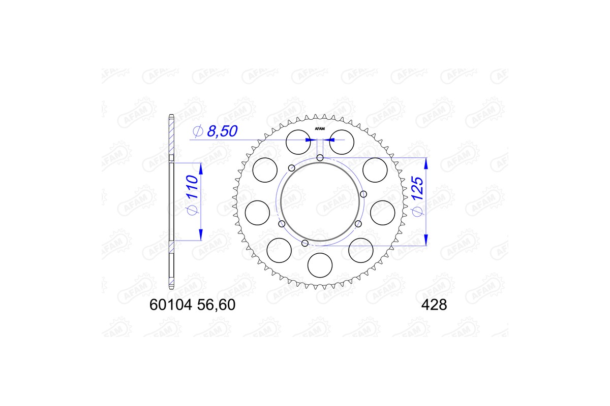Couronne AFAM aluminium 60104 - 428