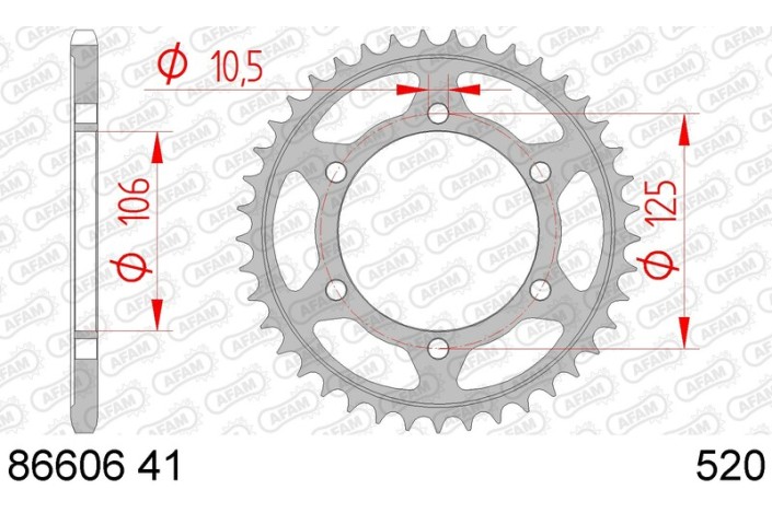 Couronne AFAM acier standard 86606 - 520