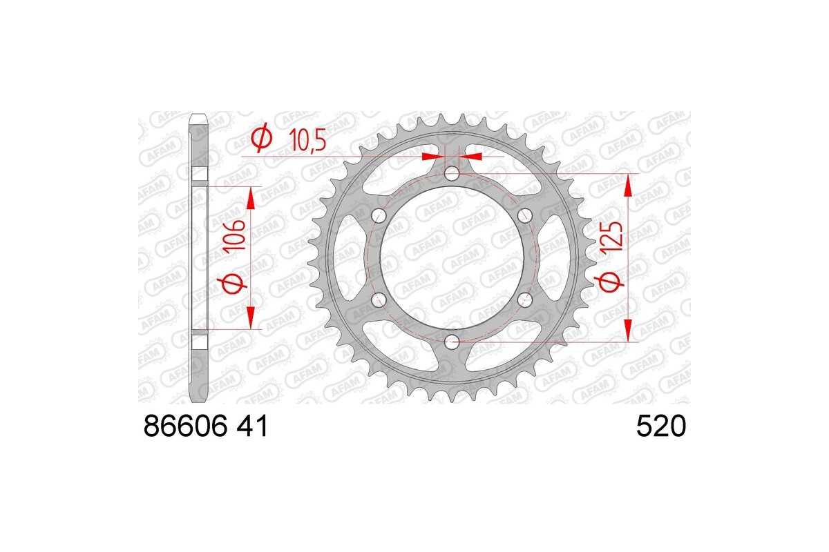 Couronne AFAM acier standard 86606 - 520
