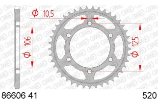 Couronne AFAM acier standard 86606 - 520