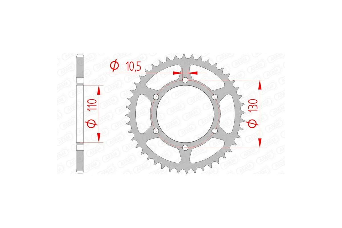 Couronne AFAM acier standard 16500 - 520
