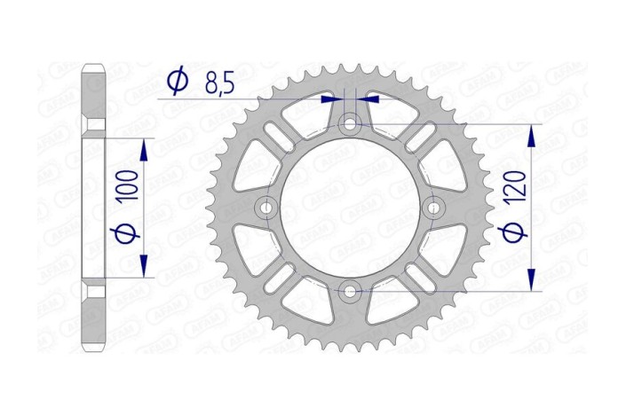 Couronne AFAM aluminium 15104 - 428