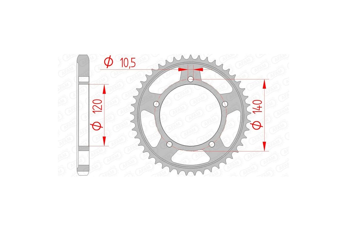 Couronne AFAM acier standard 86603 - 530