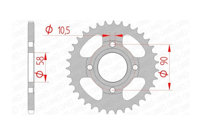 Couronne AFAM acier standard 10214 - 520