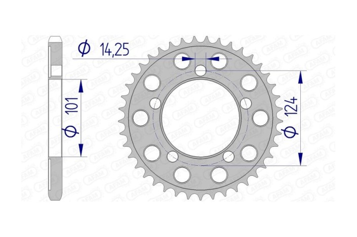 Couronne AFAM aluminium 72801 - 525