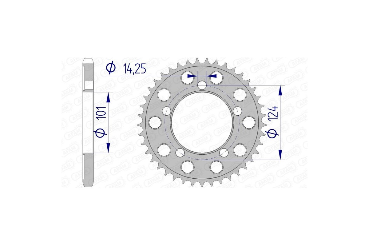 Couronne AFAM aluminium 72801 - 525
