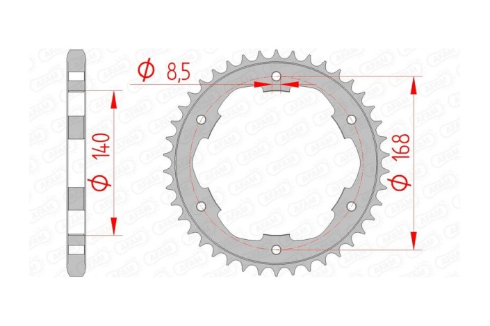 Couronne AFAM acier standard 92634 - 525