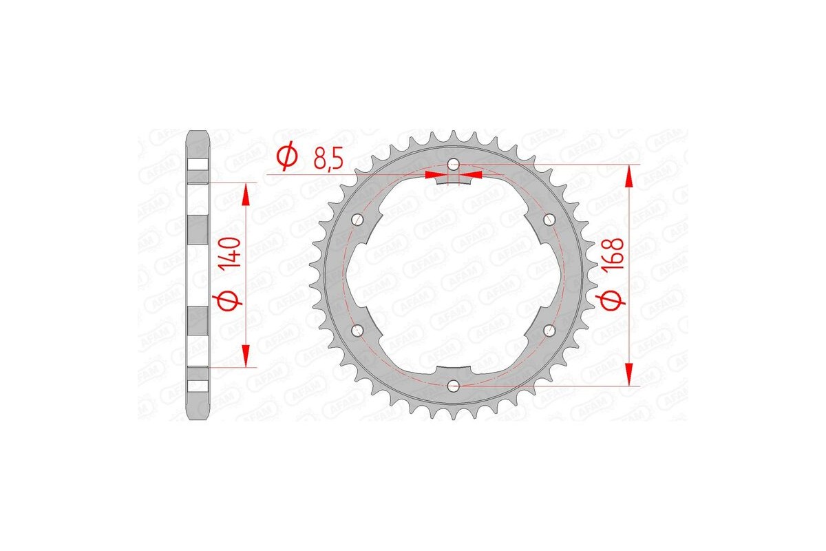 Couronne AFAM acier standard 92634 - 525
